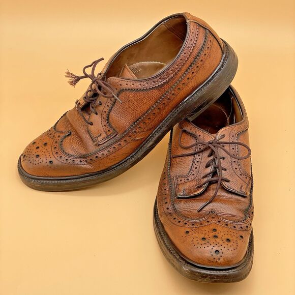Hanover LB Sheppard Signatures Leather Wingtip Shoes Men’s 7D/B 2312 Brown Prep main image 3